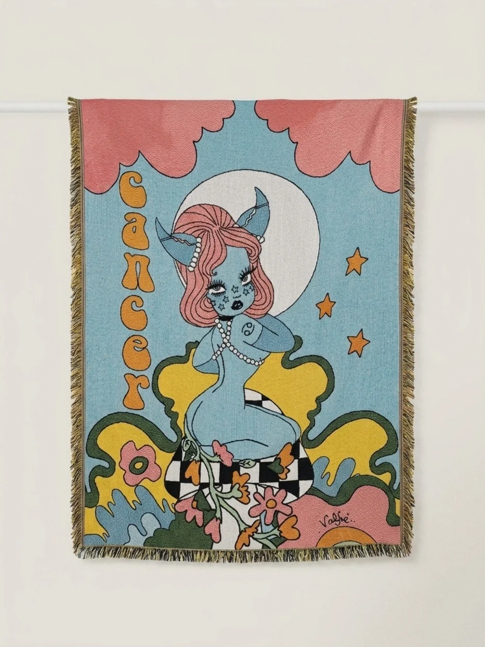 Valfré Celestial Zodiac Cancer Throw Blanket Tapestry Super Rare Limited Edition